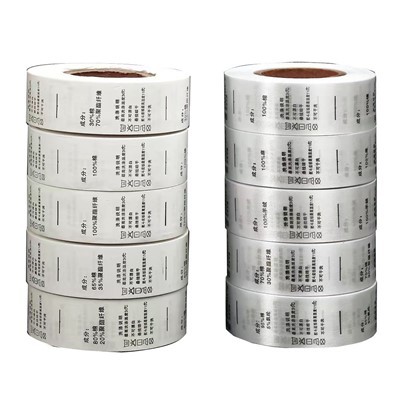 Printed Care Labels for Clothing